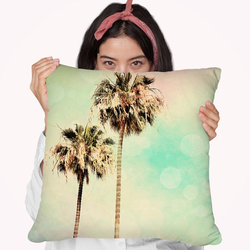 Palm Trees I Throw Pillow By World Art Group