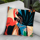 Funky Flamingo I Throw Pillow By World Art Group