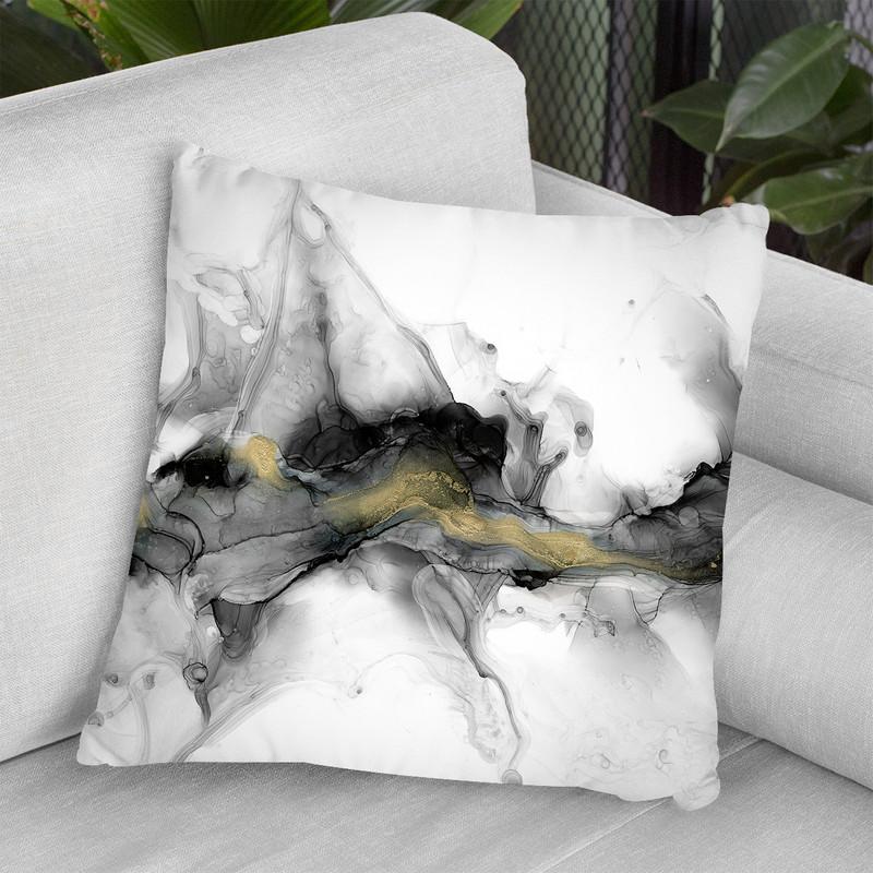 Golden Precipice I Throw Pillow By World Art Group