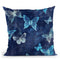 Indigo Flight I Throw Pillow By World Art Group