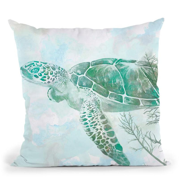 Watercolor Sea Turtle Ii Throw Pillow By World Art Group