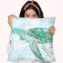 Watercolor Sea Turtle Ii Throw Pillow By World Art Group