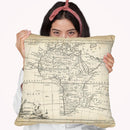 Map Of Africa Throw Pillow By World Art Group