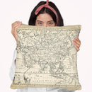 Map Of Asia Throw Pillow By World Art Group
