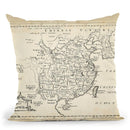 Map Of China Throw Pillow By World Art Group