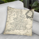 Map Of England & Wales Throw Pillow By World Art Group