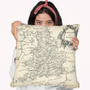 Map Of England & Wales Throw Pillow By World Art Group