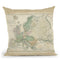 Map Of Europe Throw Pillow By World Art Group
