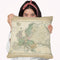 Map Of Europe Throw Pillow By World Art Group