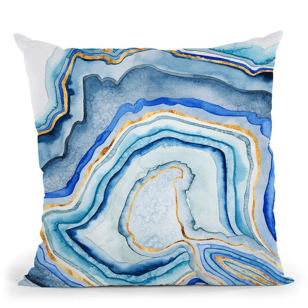 Cobalt Agate I Throw Pillow By World Art Group
