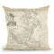 Map Of North America Throw Pillow By World Art Group