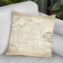 Map Of Poland Throw Pillow By World Art Group