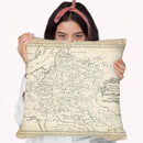 Map Of Poland Throw Pillow By World Art Group
