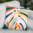Multicolor Monstera I Throw Pillow By World Art Group