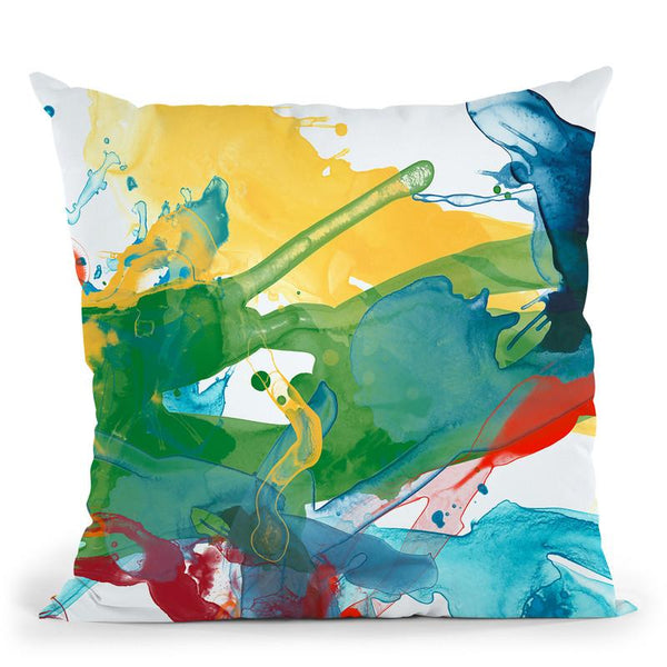Primary Abstract I Throw Pillow By World Art Group