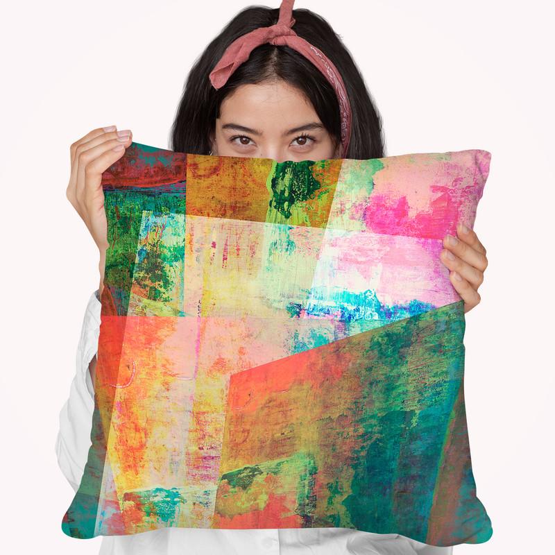Hifi Geometric Iv Throw Pillow By World Art Group