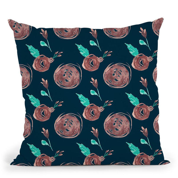 Rosey Posey Collection F Throw Pillow By World Art Group