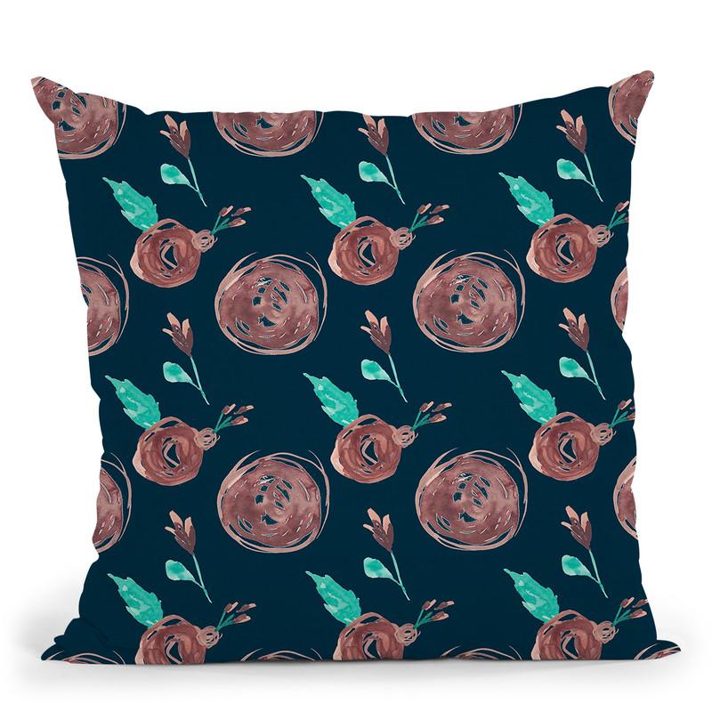 Rosey Posey Collection F Throw Pillow By World Art Group