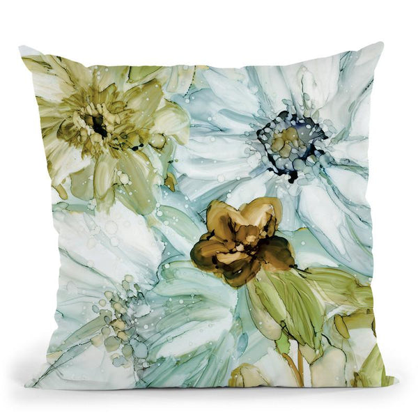 Seaglass Garden I Throw Pillow By World Art Group