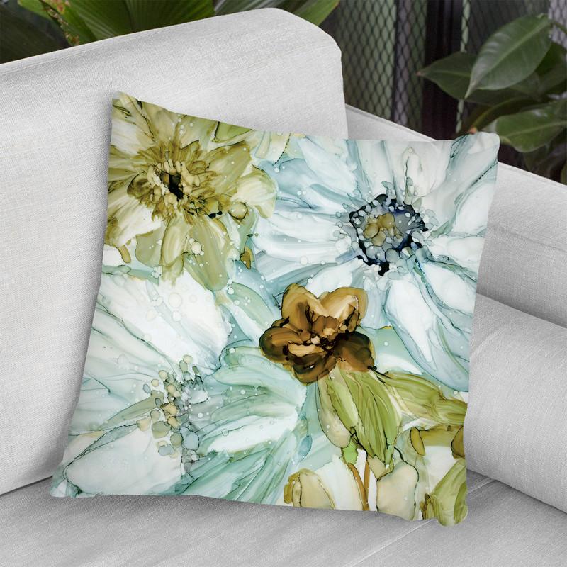 Seaglass Garden I Throw Pillow By World Art Group