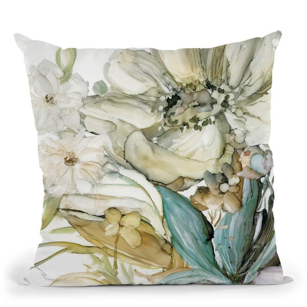 Seaglass Garden Ii Throw Pillow By World Art Group
