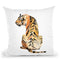 Sitting Tiger Ii Throw Pillow By World Art Group