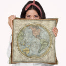 Small Western Hemisphere (U) Throw Pillow By World Art Group