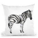 Standing Zebra I Throw Pillow By World Art Group