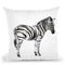 Standing Zebra I Throw Pillow By World Art Group