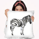 Standing Zebra I Throw Pillow By World Art Group