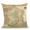 Thomsons Map Of France Throw Pillow By World Art Group
