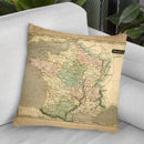 Thomsons Map Of France Throw Pillow By World Art Group