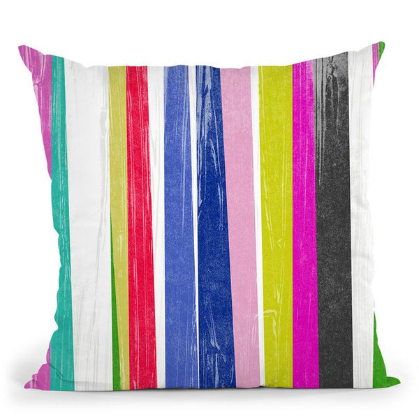Vertical Bands I Throw Pillow By World Art Group
