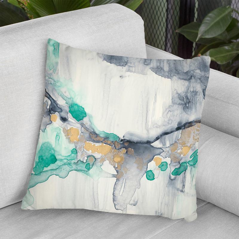 Viridian Canyon Ii Throw Pillow By World Art Group
