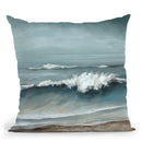 Sea Foam Throw Pillow By World Art Group