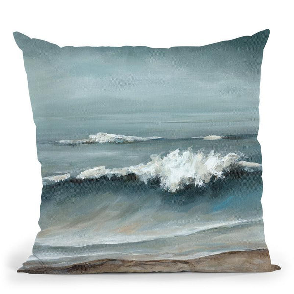 Sea Foam Throw Pillow By World Art Group