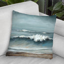 Sea Foam Throw Pillow By World Art Group