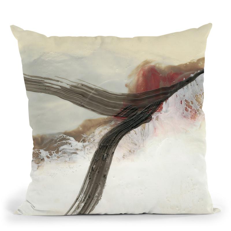 Wax Ribbon I Throw Pillow By World Art Group