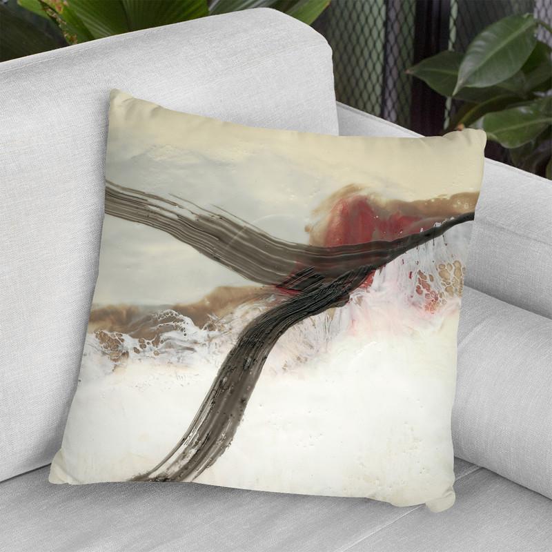 Wax Ribbon I Throw Pillow By World Art Group