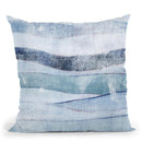 White Out In Blue I Throw Pillow By World Art Group