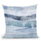 White Out In Blue I Throw Pillow By World Art Group