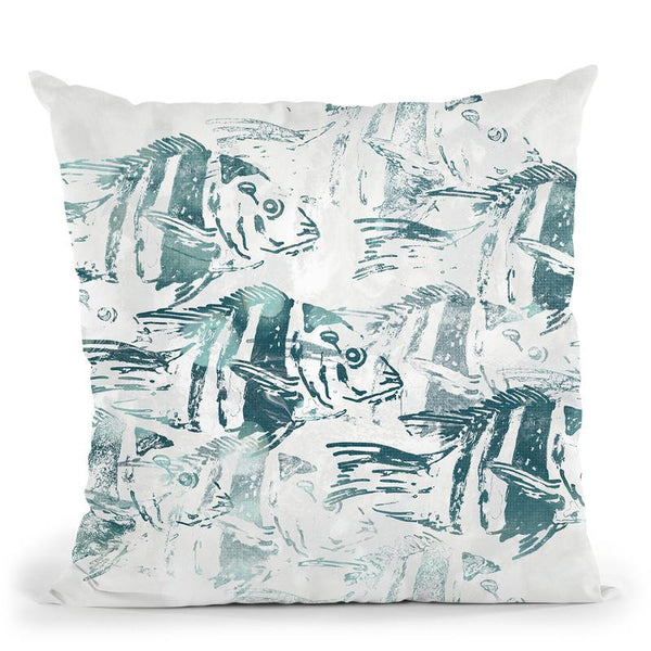 Sealife Batik I Throw Pillow By World Art Group