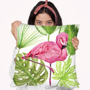 Tropical Flamingo Ii Throw Pillow By World Art Group