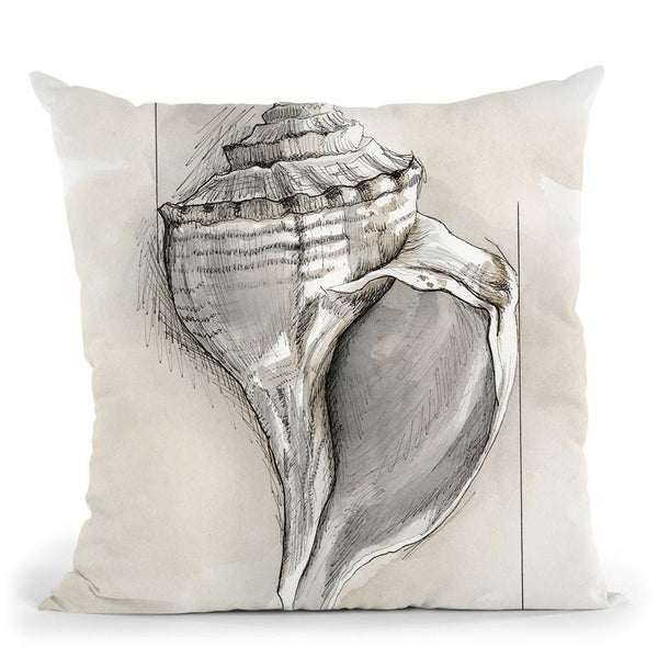 Shell Schematic I Throw Pillow By World Art Group
