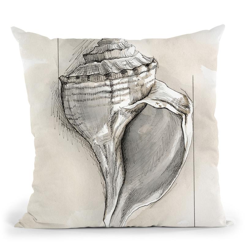 Shell Schematic I Throw Pillow By World Art Group
