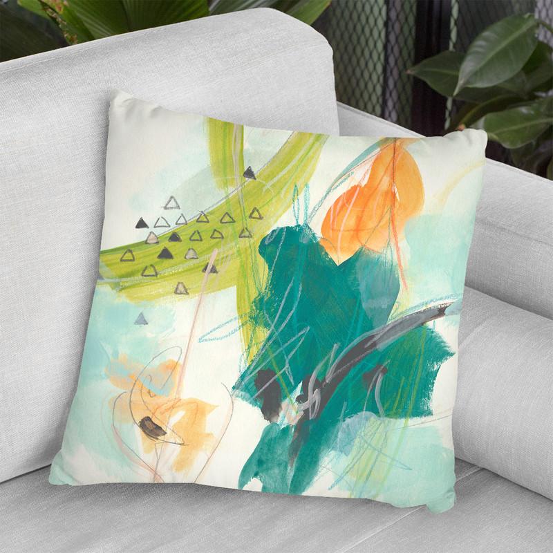 Skipping Stones I Throw Pillow By World Art Group