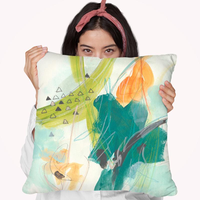 Skipping Stones I Throw Pillow By World Art Group