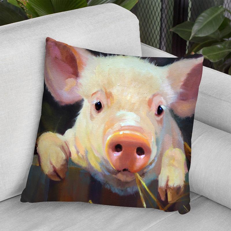 Farm Club I Throw Pillow By World Art Group