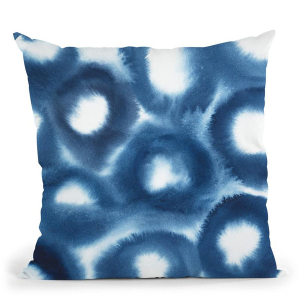 Indigo Bleed Ii Throw Pillow By World Art Group