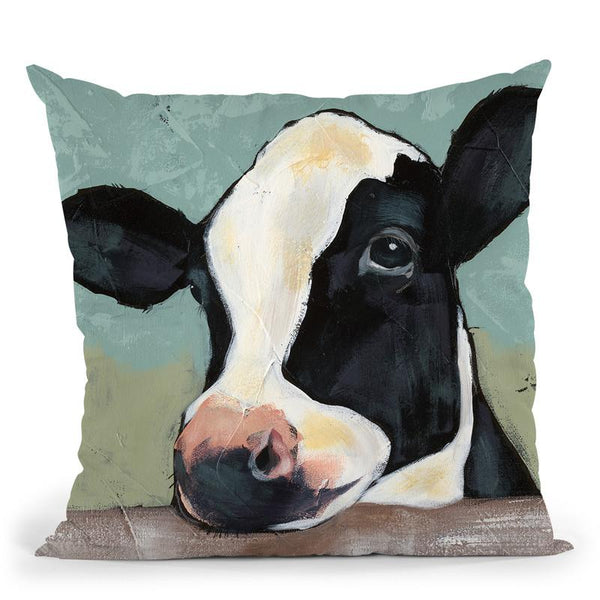 Holstein Cow Ii Throw Pillow By World Art Group